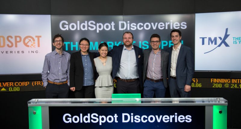 GoldSpot Discoveries - CEO, Vincent Dubé Bourgeois (second from right).