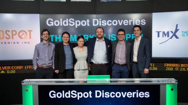 GoldSpot Discoveries - CEO, Vincent Dubé Bourgeois (second from right).
