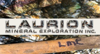 Gold mineralization behind Laurion Mineral Exploration logo