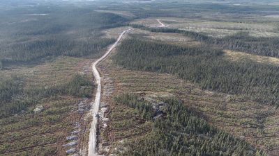 Durango Resources - Aerial shot from the Discovery Project in Quebec.