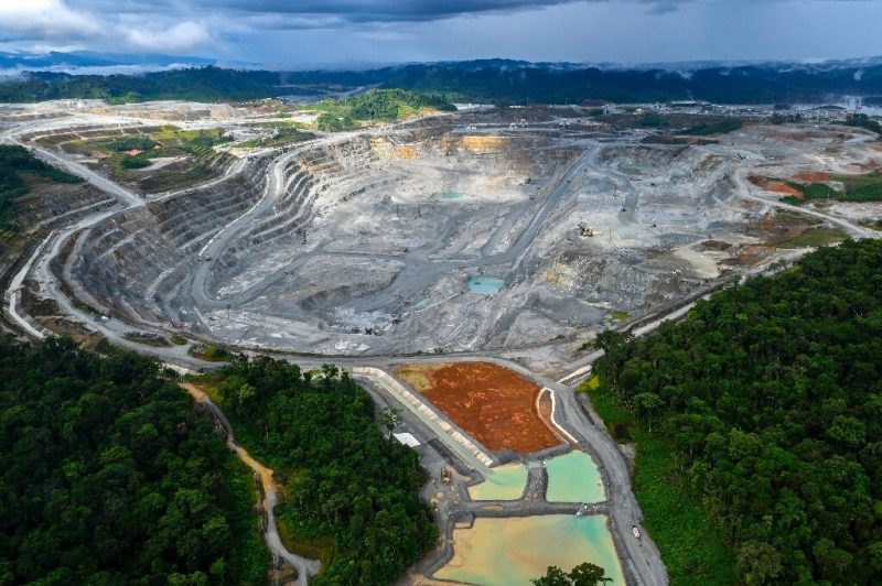 Aerial view of Cobre Panama mine in Donoso, Panama
