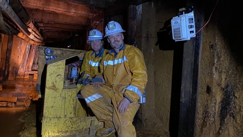 Bunker Hill Mining - President & CEO, Sam Ash (right) with geologist and wife, Sarah Ash (left) at the Bunker Hill mine