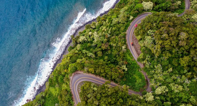 Quarterhill - A road near Hana in Maui County, Hawaii.