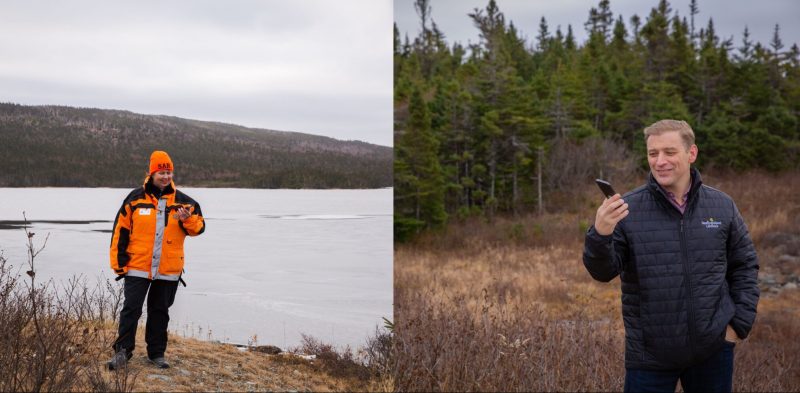 Rogers - L2R: a member of the Newfoundland and Labrador Search and Rescue Association; Andrew Furey, Premier of Newfoundland and Labrador.