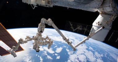 MDA - The Canadarm in action.