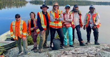 Foran’s exploration team conducting field-based activities such as structural geology mapping during the 2024 field season in Saskatchewan.