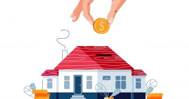 Illustration of a home as a piggy bank