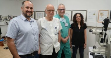 Dr. Lior Shaltiel, Professor Michael Belkin, Professor Ygal Rotenstreich and Dr. Ifat Sher. (Source: Edenvideo)