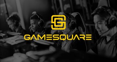 GameSquare Holdings logo across an image of video gamers