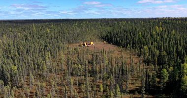 First drill site on Noble Mineral's Nagagami Complex in Ontario.