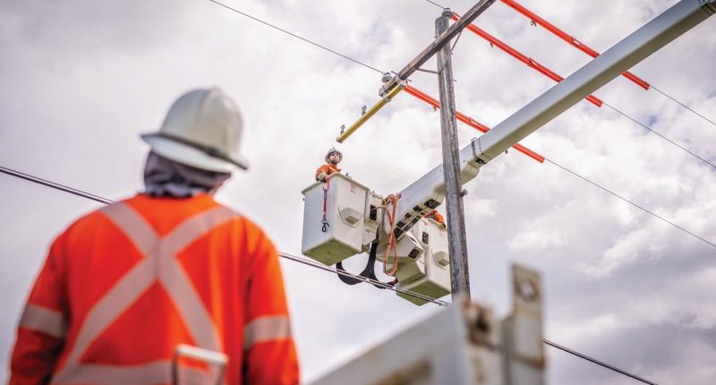 FortisBC electrical line workers.