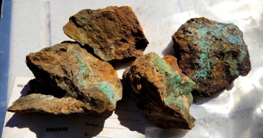 Copper and gold mineralization from Cascadia Minerals' Catch property in the Yukon