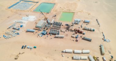 Overhead view of BED4-T100 Horizontal Well Operations in Egypt