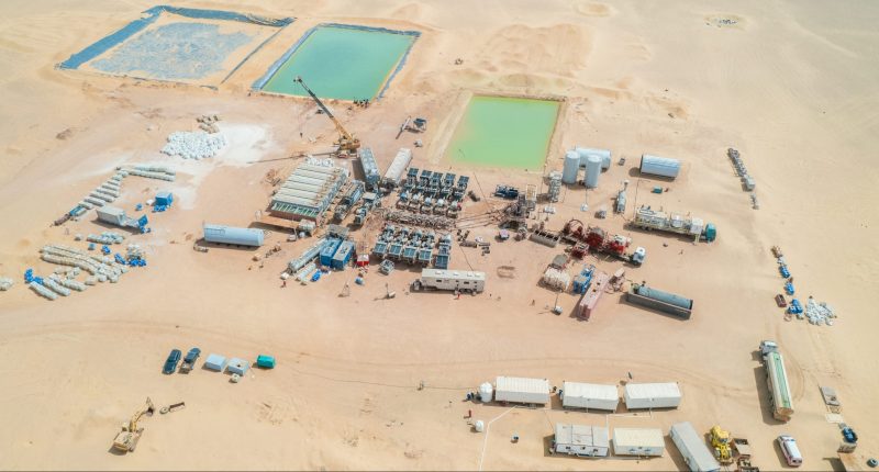 Overhead view of BED4-T100 Horizontal Well Operations in Egypt