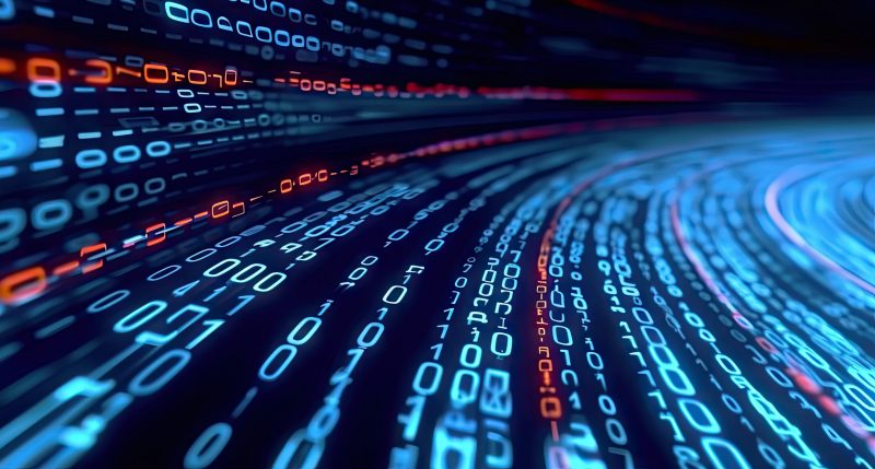 Binary code travelling the information superhighway