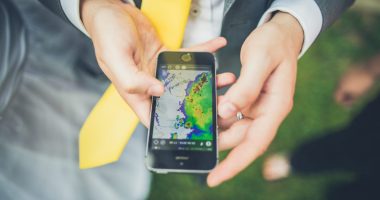 Detecting the weather forecast with rain radar on mobile phone