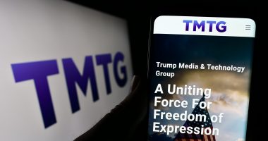 Trump Media & Technology Group website and logo