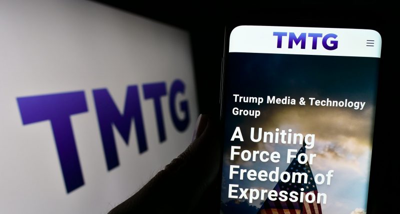 Trump Media & Technology Group website and logo