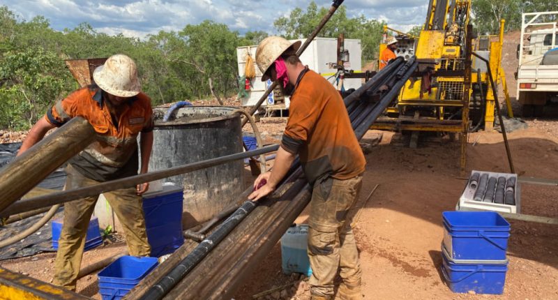 Drilling north of Vista Gold's Mount Todd project in Australia