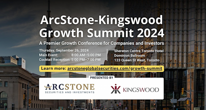 Arcstone Kingswood Growth Summit 2024 event slide