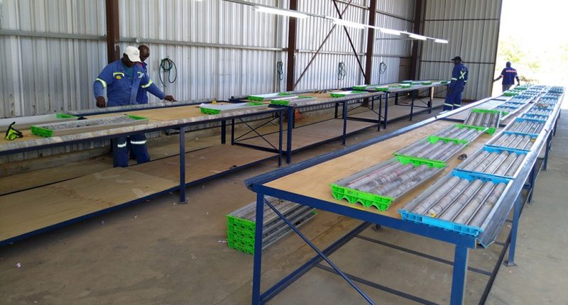 The core shack at the Selebi mine in Botswana