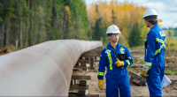 ATCO employees at a pipeline