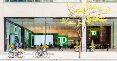 A TD Bank office in Toronto's financial district