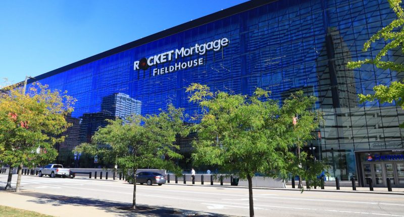 The Rocket Mortgage FieldHouse in Cleveland, Ohio