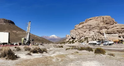 Drilling at New Pacific Metals' Carangas project in Bolivia