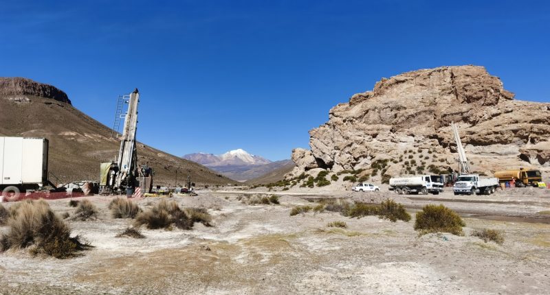 Drilling at New Pacific Metals' Carangas project in Bolivia