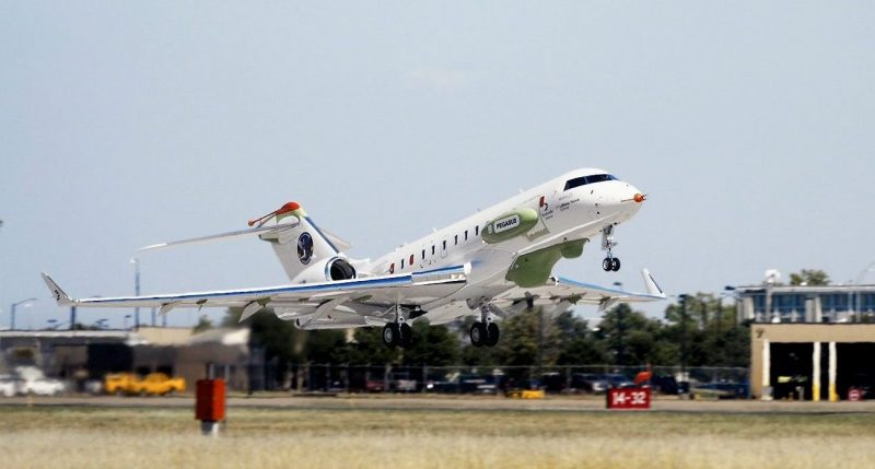 Bombardier PEGASUS aircraft taking flight