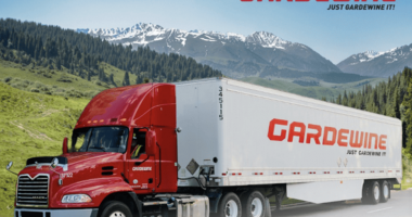 Image of a truck with Gardewine logo across it