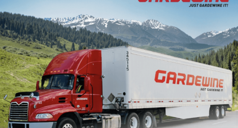 Image of a truck with Gardewine logo across it