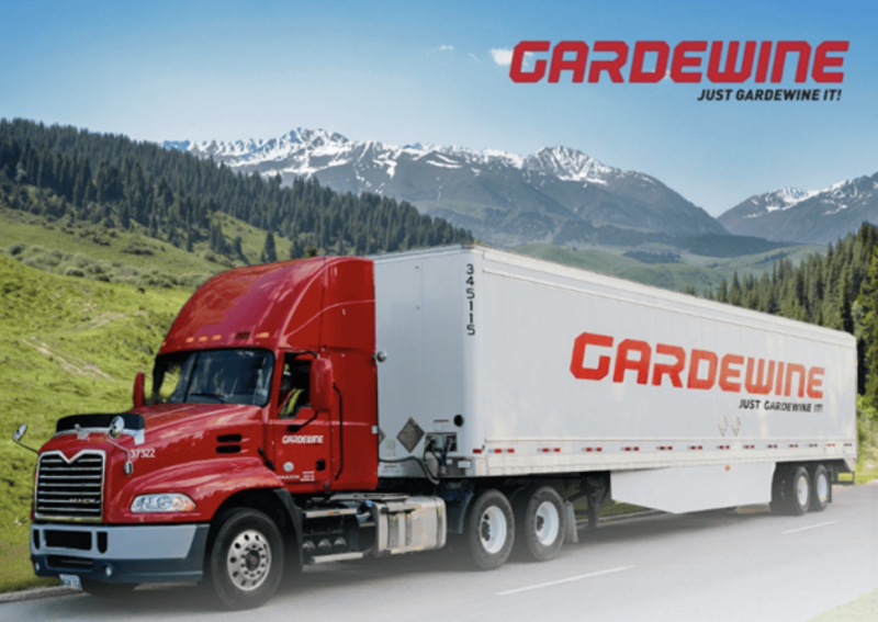 Image of a truck with Gardewine logo across it