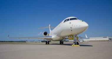 The Bombardier Global 6500 aircraft delivered to the U.S. Army in support of the HADES program.