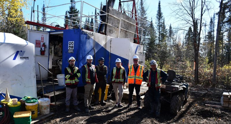 Radisson Mining's exploration team at its O'Brien gold project in Quebec