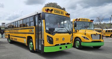 LionC and LionD zero emission school buses in California's Vacaville Unified School District