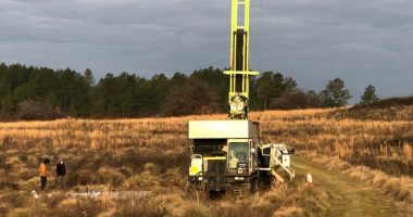 Mobile drill at Brewer copper and gold project