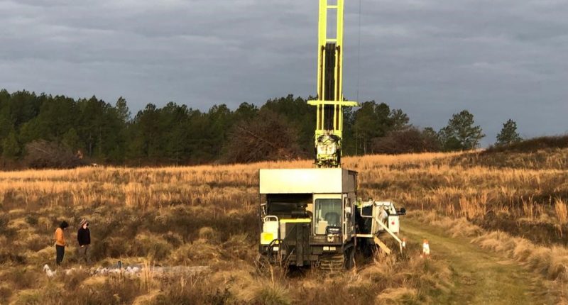 Mobile drill at Brewer copper and gold project