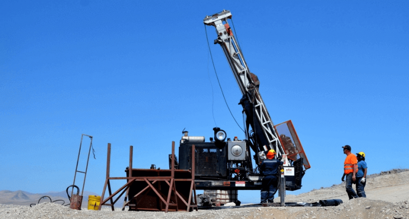 Power Nickel's core sample drill in action