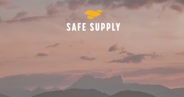 Safe Supply Streaming logo against a landscape backdrop