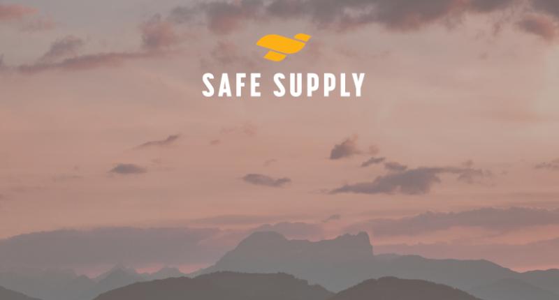 Safe Supply Streaming logo against a landscape backdrop