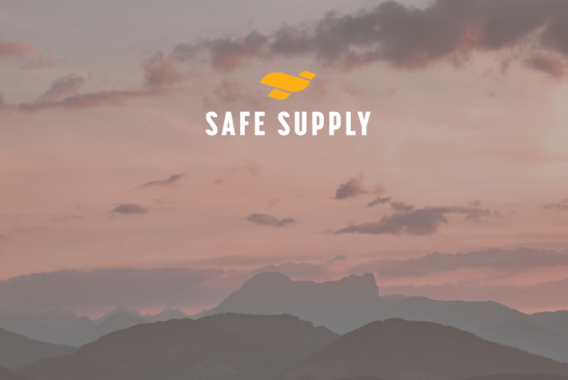 Safe Supply Streaming logo against a landscape backdrop