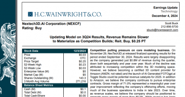 HC Wainwright & Company research report on Nextech3D