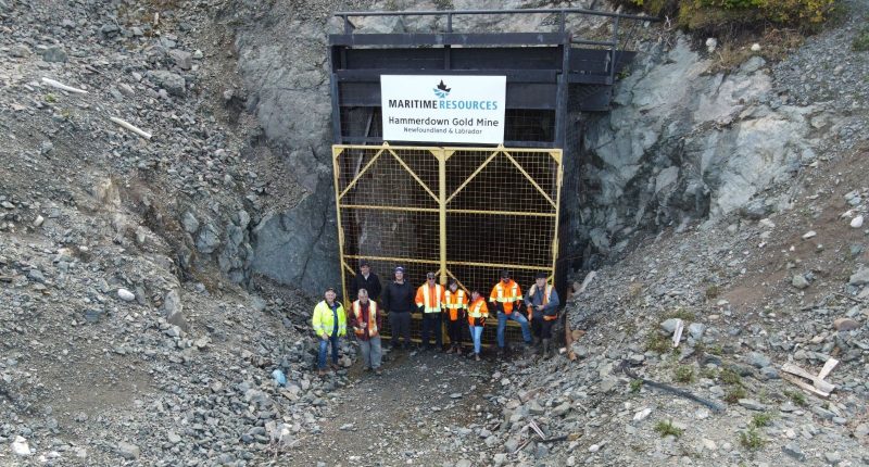 Entrance to Maritime Resources' Hammerdown gold project