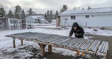 Drill core under snow at the Ishkõday project in Ontario