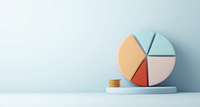 Portfolio pie chart and coins