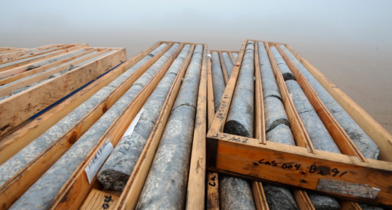 Core samples from the Casino copper and gold project in the Yukon