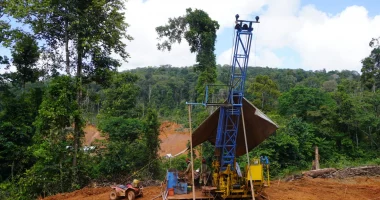 Drilling on G2 Goldfields' Oko project in Guyana