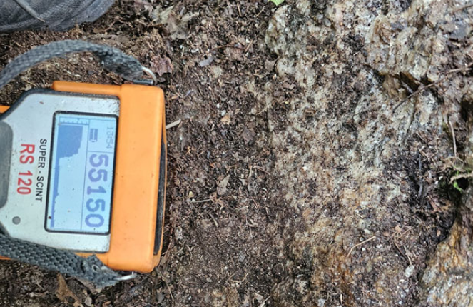 Radioactivity measurement from 2024 exploration on Pontiac project